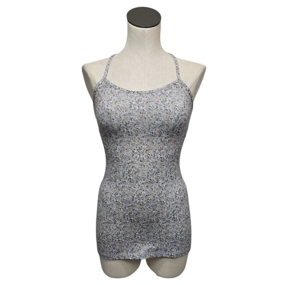 Lululemon Athletic Tank Top Womens‎ Size 4 Racerback Bra Gray Spaghetti Strap - Picture 1 of 8